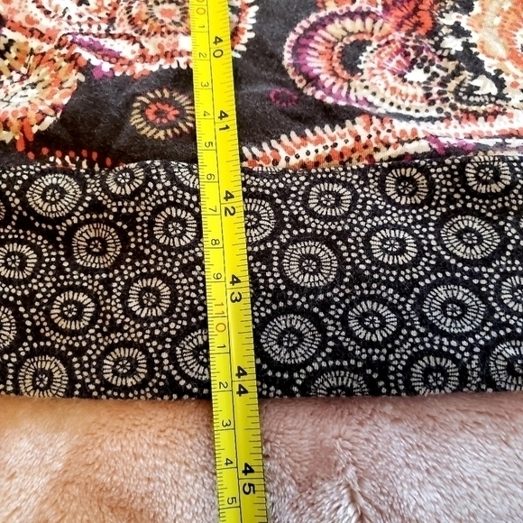 Vintage Croft & Barrow Brown Paisley‎ Print V Neckline Knit Dress size XL - Picture 10 of 10